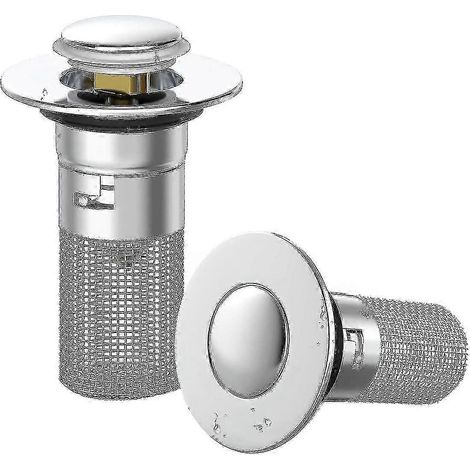 Bouchon de lavabo avec crépine et panier filtrant amovible anti-cheveux, pour baignoire - Yvan-GHUL (1/5)