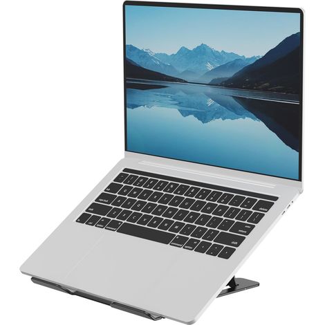 Support Nomade PC Portable Alumia – Noir – Ergonomique, Pliable, réglable en Hauteur (1/5)