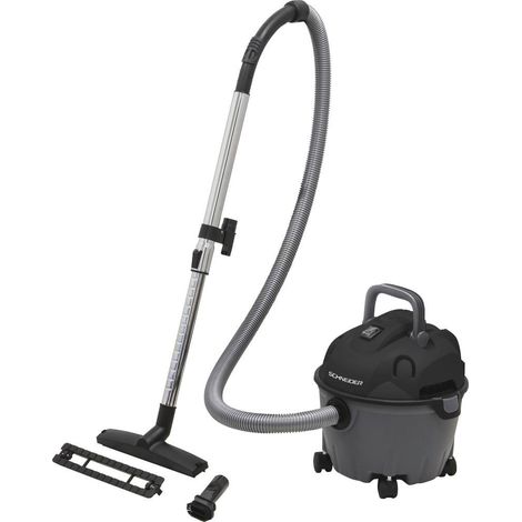 Schneider – Aspirateur professionnel eau et poussière 10L 1200W – Dépression 17 kPa – Pour chantiers humides – Moteur 230V 1200W (1/5)