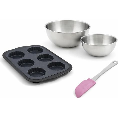 Set de 4 ustensiles de pâtisserie moule à gâteaux bol et spatule Silicone fibre de verre Silicone fibre de verre Zenker Silicone fibre de verre (1/5)