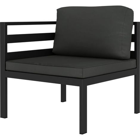Maison Exclusive - 2-tlg. Garten-Sofagarnitur mit Auflagen Alumin