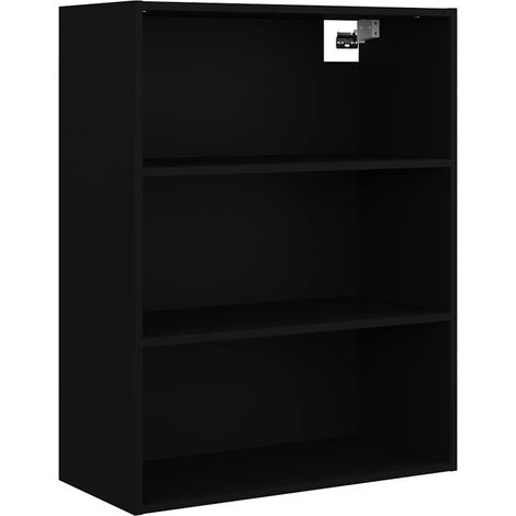 Maison Exclusive - Armadietto Pensile a Parete Nero 69,5x32,5x90 cm