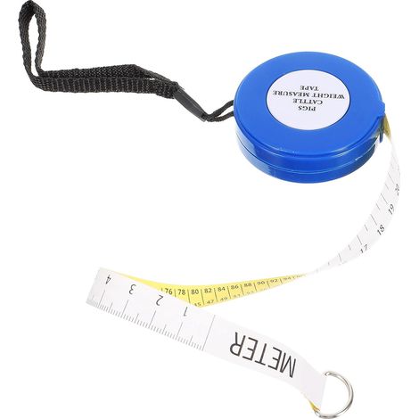 Mètre Ruban Portable Bleu 2,5 Mètres en Fibre de Verre pour Mesurer le Poids des Bovins et Porcs, pour Fermes et Élevages Plusieurs styles (1/5)