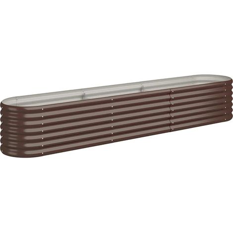 Maison Exclusive - Hochbeet Verzinkter Stahl 224x40x36 cm Braun (1/5)