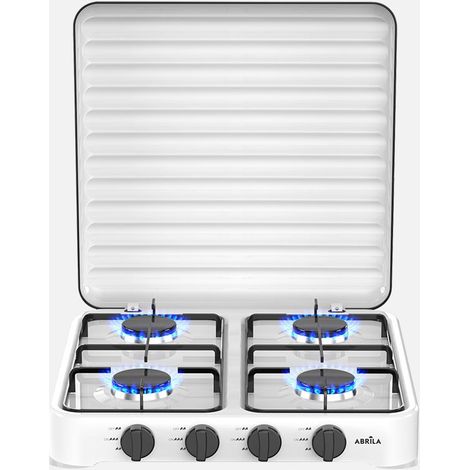 Cuisine au gaz butane Foster blanche 8800W 4 BRûleurs Extérieur uniquement