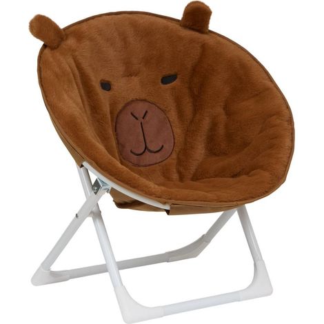 Fauteuil Pliant Enfant "Capy" 50cm Marron (1/4)