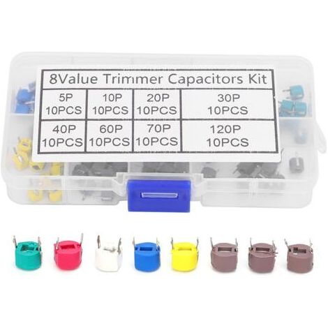 Kit électronique de condensateur tondeuse de 6mm, 80 pièces, 5/10/20/30/40/60/70/120P (1/5)