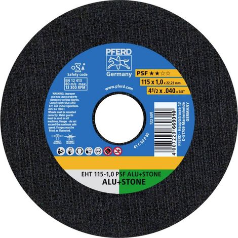 Disco de corte fino piedra Pferd - talla (1/4)