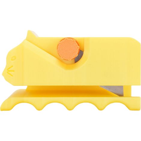 Outil de découpe en carton pour griffoir à chat, impression 3D plastique, pour griffoirs en carton de 0,3 pouce d'épaisseur (jaune) (1/5)