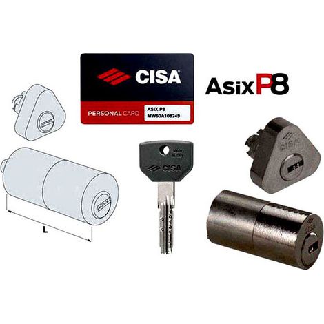 Cilindro per Porta Appartamento Tondo Doppio da 55 mm con Codice 0Q149-00-0 Cisa