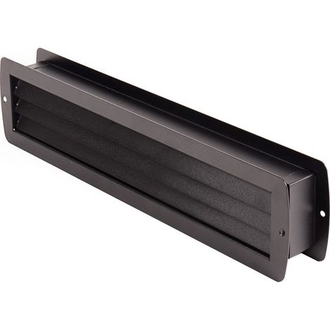 Lüftungsgitter Türlüftung Schwarz matt 465x105mm Badezimmerlüftung Türlüfter (1/5)