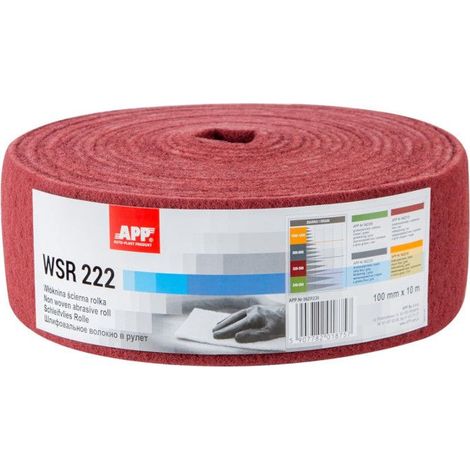 Papier abrasif - Non tissé - Pour ponceuse bois, métal, inox, acier - Grain fin 320-360 - APP WSR222