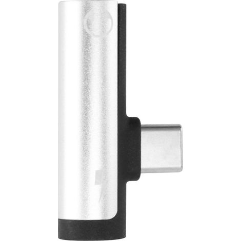 Adaptateur USB-C 2-en-1 pour Huawei, jack casque 3,5 mm et charge, modèle C (1/5)
