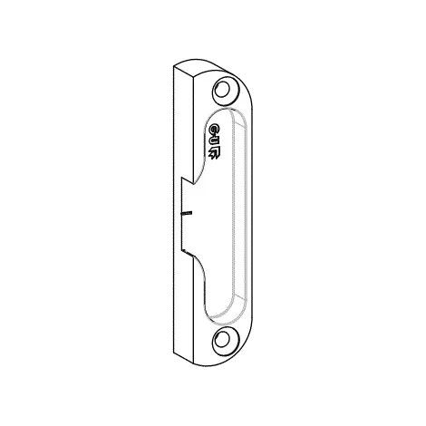 Ferco – Gâche de galet pour serrure électrique – Fonctionnement à galet – Finition métal – Largeur standard – E158610001