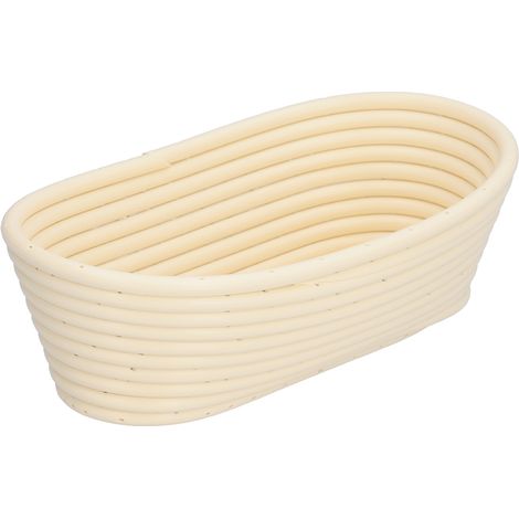 Panier à fermentation pour pain lavable, moule de cuisson ovale innovant pour boulangerie maison, 25x15x8cm beige (1/5)