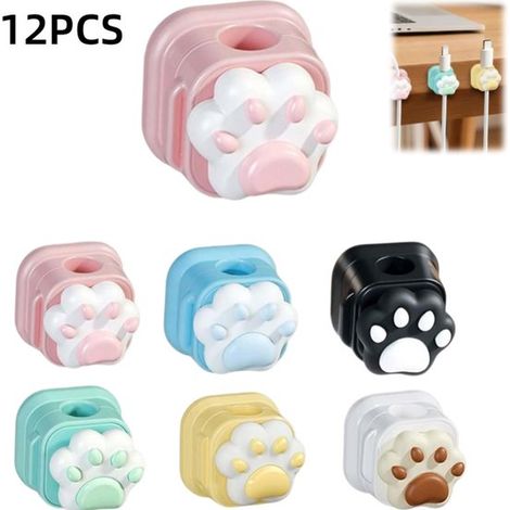 Set di 12 organizer per cavi con supporto magnetico e clip. Non è necessaria la foratura. Accessori per l'organizzazione e lo stoccaggio di cavi a partire da 0,7 mm². (1/5)