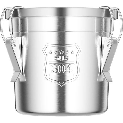 Contenitore per cereali, acciaio inox 304, sistema di chiusura a tre anelli, grigio chiaro. (1/2)