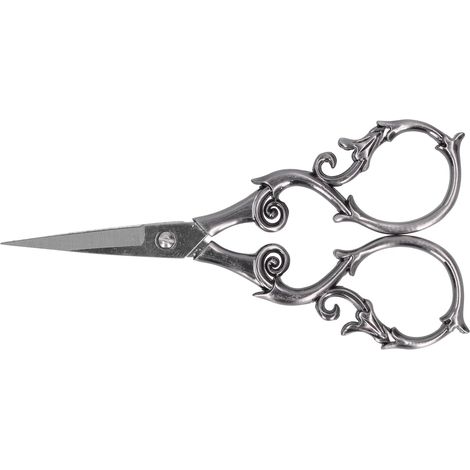 Retro Scissors Stainless Steel Gourd Shape DIY Vintage Small Embroidery Cutting ToolsGray Silver (1/5)