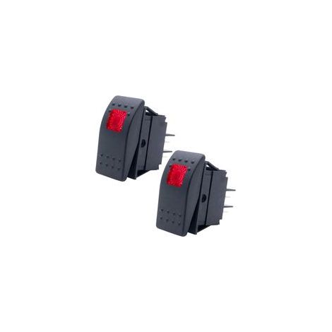 2 pièces bateau Marine interrupteur à bascule éclairé 12V 20A 5 broches marche/arrêt avec rouge LED voiture tout-terrain bouton poussoir interrupteur
