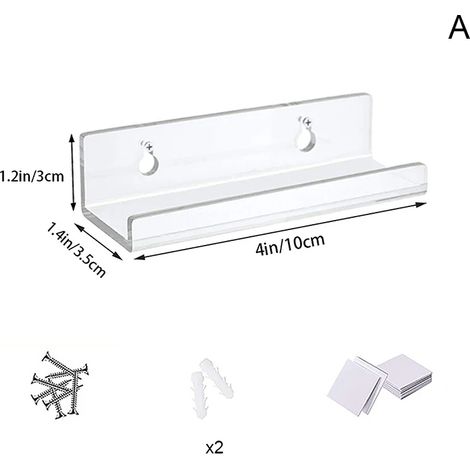 (A) Étagère murale transparente pour disques vinyles, support en acrylique pour exposer vos vinyles préférés et décorer votre intérieur. (1/5)