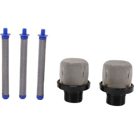 2PCS Filtre d'Aspiration et 3PCS Kit de Filtres pour Machine à Peinture Airless, Lavables et Réutilisables, Pièces de Rechange pour Pulvérisateur