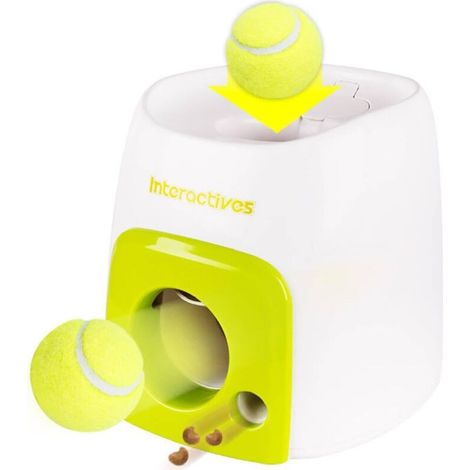 Distributeur de friandises pour chien, lanceur de balles automatique, jouets interactifs d'intérieur pour petits chiens (1/5)