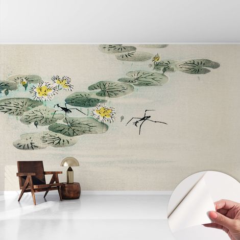 Tapete adhésive moderne pour salon et chambre à coucher Décoration rapide avec colle Eaux calmes 416x254 cm (1/5)