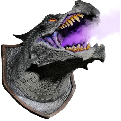 murale de dragon Sculpture de tte de dragon 3D LED Sculpture (1/5)