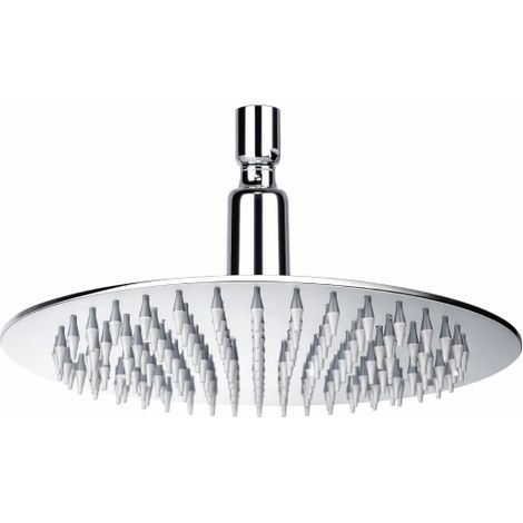 Soffione doccia tondo in acciaio modello crystal 1/2" 1 getto Ø300mm AMBRA WATER