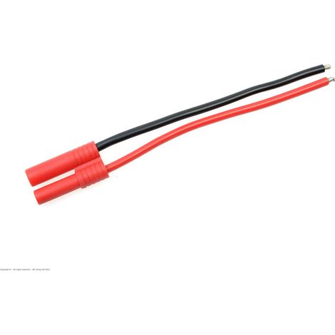 Revtec - Connector w/ Lead - 4.0mm - Gold Plated - Male Plug - 14AWG Silicone Wire - 10cm - 1 pc