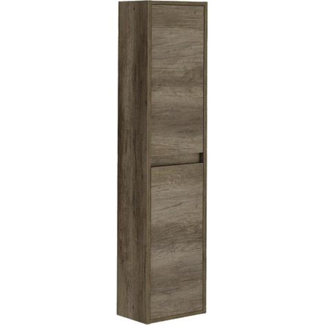 Colonne Salle de Bain Suspendue avec 2 portes coloris nordik - 140 x 30 x 26 cm -PEGANE-