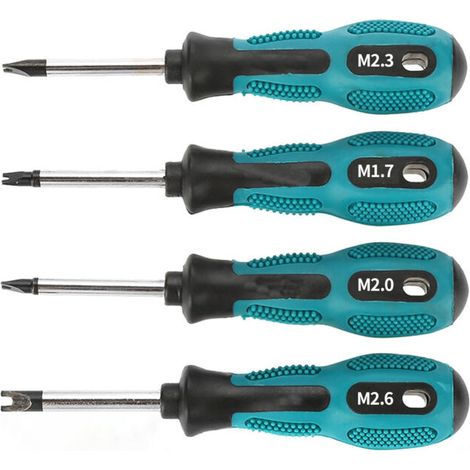 Multitool Box, 4-Piece Screwdriver Set, Magnetic U-Shaped Screwdriver Bit Set, Fork Type Magnetic Slotted Screwdriver, CR-V Multifunctional Hand Tool Set