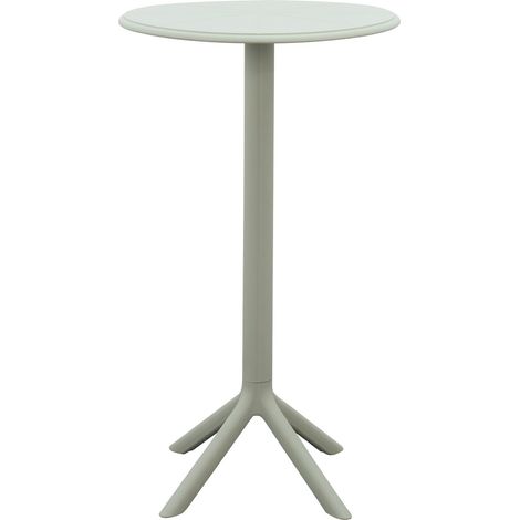 Tavolino Alto Rebecca Mobili Eliora 105x60x60 Polipropilene Verde Chiaro Moderno