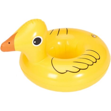 Porte-gobelet mignon en forme de canard jaune, porte-boisson flottant pour piscine (1/5)