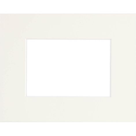 Passe-partout Epais blanc cassé 30x40 cm ouverture 18x24 cm, en carton - fabriqué en France