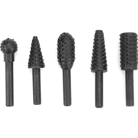Ortviai Râpe rotative pour menuiserie en acier 45 – 5 pièces, tête gravée, diamètre 11 mm, longueur totale 58 mm (1/5)
