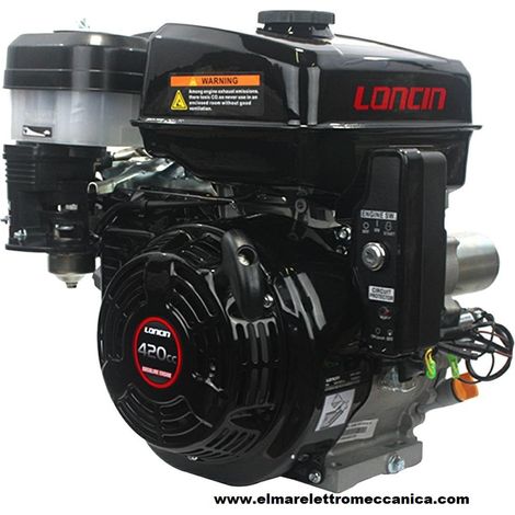 14 HP LONCIN G420 FDL Avv. Elettrico Motore Benzina Albero Conico 23 mm