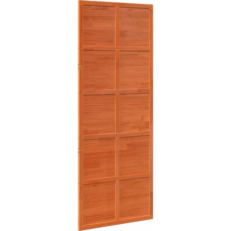 Puerta de granero madera maciza pino marrón miel 80x208 cm vidaXL