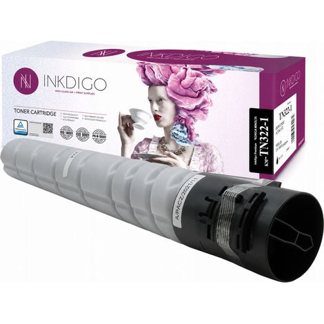 Toner Inkdigo TN322 compatibile con Konica Minolta Bizhub 224e 284e 364e, certificato TÜV. (1/5)