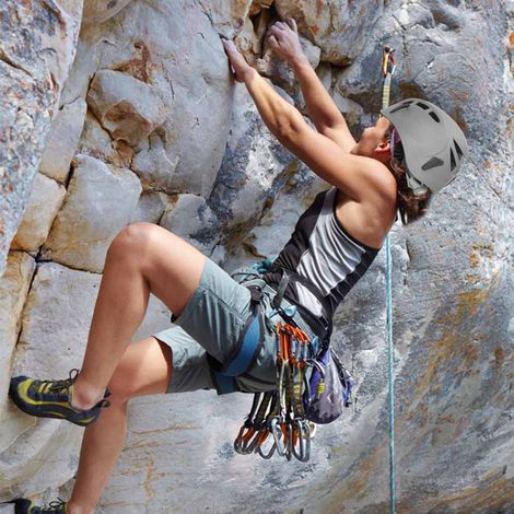 Outdoor-Sport-Sicherheitshelm mit Kopfschutz für Bergsteigen, Klettern und Rollschuhlaufen (Grau) (1/5)