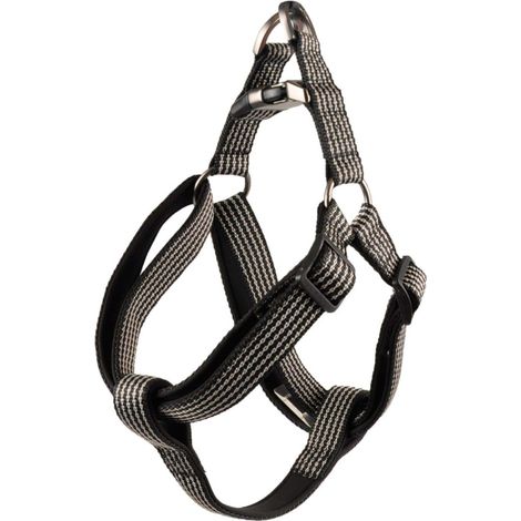 Harnais Jannu XL 60-90 cm 25 mm noir pour chien - Flamingo (1/5)