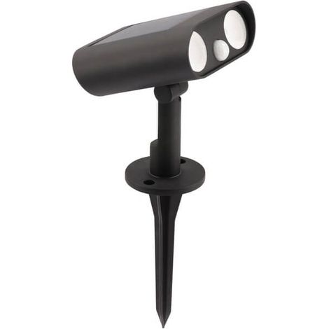 Lampe solaire à piquer LED 8,2 W avec détecteur de mouvement LUTEC BINGO noire (1/3)