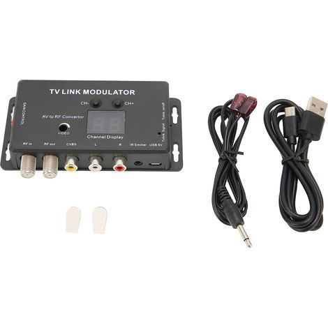 TM70RG Modulateur TV Link compatible PAL/NTSC Gain de sortie réglable Convertisseur UHF électronique multifonctionnel pour la maison (1/5)
