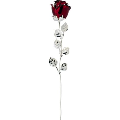Grande gravure fleur éternelle rose bordeaux argentée Taille : 33 cm UGS : BG2058S (1/2)