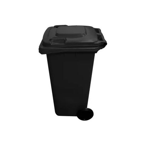IBEROGARDEN Contenedor con ruedas 360L con mango antideslizante Fácil transporte y durabilidad color negro (1/5)