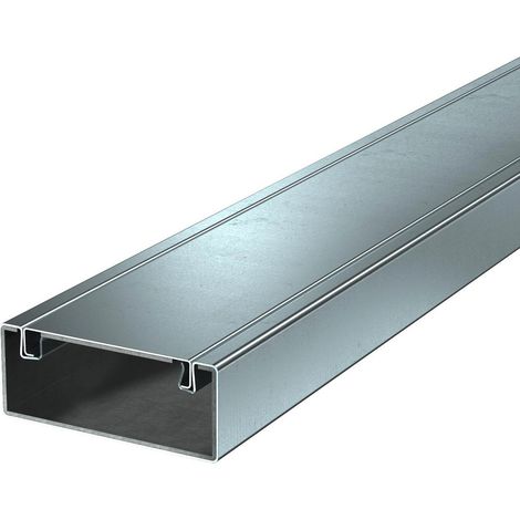 OBO Bettermann Installationskanal Metall mit Brandschutzgewebe 40x100x2000 Stahl bandverzinkt, 2 Meter, 7218004