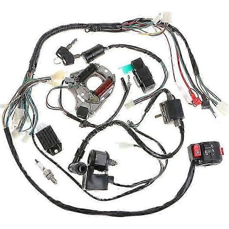 Compatible avec les faisceaux de câblage complets pour véhicules 70/90/110 cm³, les faisceaux de démarreur, les kits d'allumage et les accessoires pour VTT. (1/5)