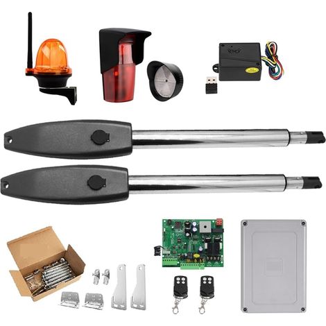 Kit d'ouvre-portes automatiques Kit d'ouvre-porte automatique opérateur de porte Double robuste for portes battantes doubles jusqu'à 16 pieds ou 880 lb moteur à courant alternatif pour accessoires de (1/5)