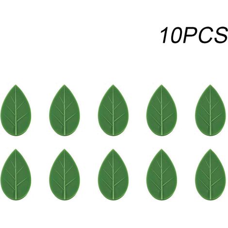 Lot de 10 clips adhésifs en forme de feuille pour organiser et fixer des câbles décoratifs, parfaits pour la maison ou le bureau. (1/5)