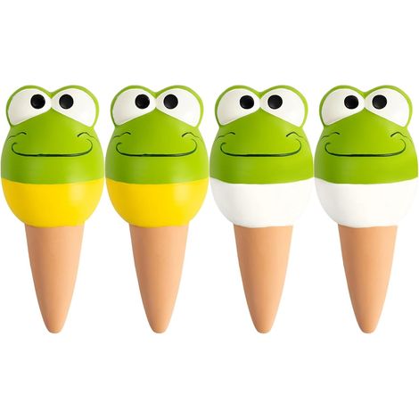 Ollas Terre Cuite - Lot de 4 - Forme Grenouille - Arrosage Automatique - Jardin Intérieur Extérieur - 180ml (1/5)